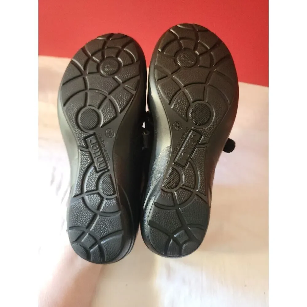 Hotter Women's u.s. 7.5 Black Leather Mary Jane Comfort Shoes Made in England